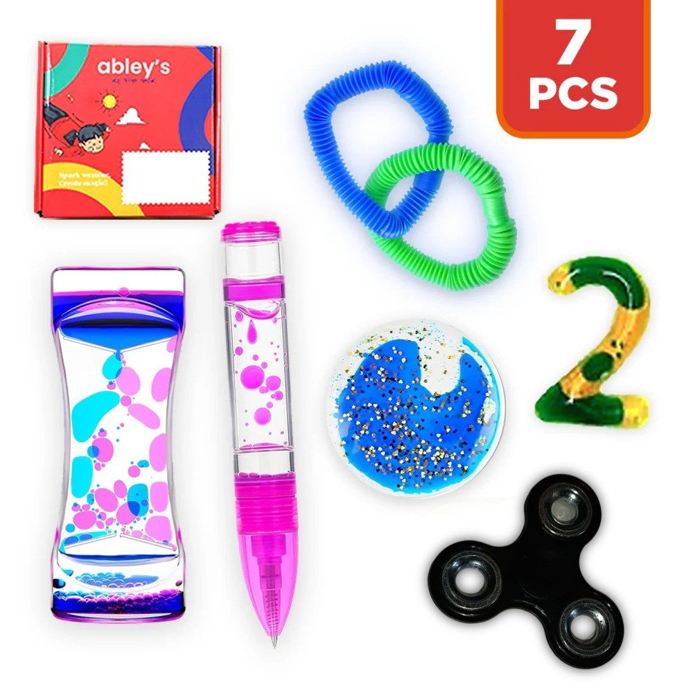 Abley's Fidget Box | 7-Piece Comprehensive Sensory Kit