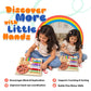 Wooden Musical Toy Activity Board for Toddlers – 8-Note Xylophone, Bead Counter, Spinning Bead Wheel & Slider Panel (28 x 28 cm)