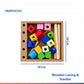 Wooden Lacing Toys Bead Threading & Peg Stacking Set with Colorful Shapes | Wooden Toys for Kids | Cord and Storage Tray (18 x 18 cm)