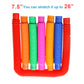 Ableys fidget pop tubes 5 pack colorful corrugated sensory tubes stretchable from seven and a half to 26 inches