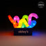 Colorful glowing LED pop tubes sensory toys in Ableys box showing multicolor flexible light up sensory fidget tubes