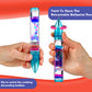 Ableys liquid motion pen fidget for anxiety turquoise retractable ballpoint showing descending purple and blue liquid bubbles