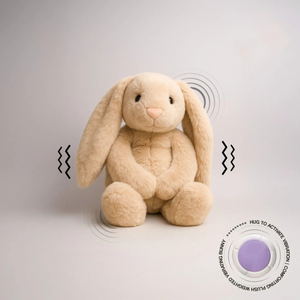 Abley's Weighted Vibrating Bunny Plush | 4lb (1.81kg) Dual-Sensory Comfort