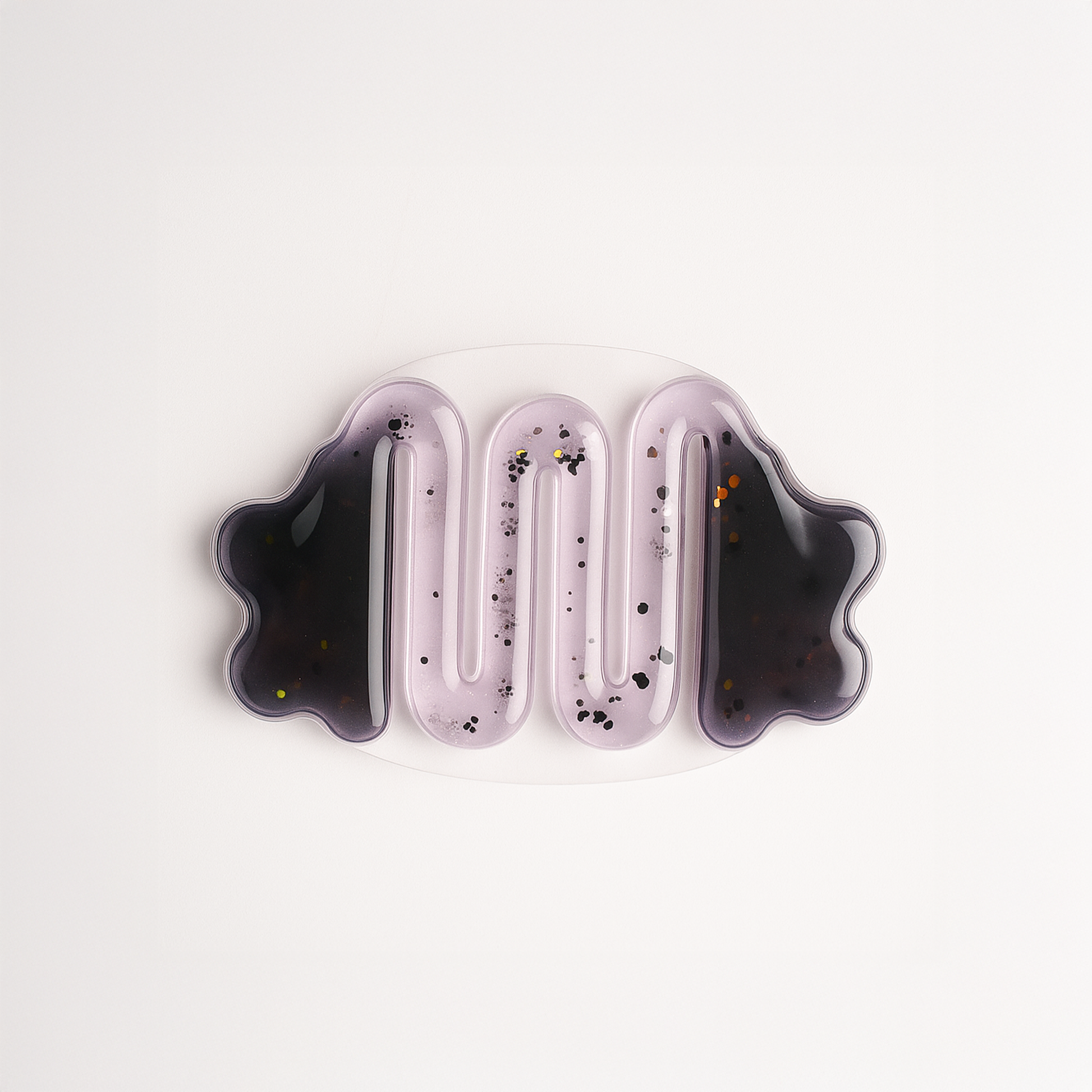 Ableys purple liquid motion sensory fidget pad for anxiety with glitter beads and wave channels for calming tactile play