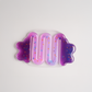 Ableys purple and pink wavy gel sensory fidget pad for anxiety with star confetti and clear backing