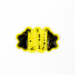 Ableys yellow and black liquid sensory fidget pad for anxiety with glitter channels on white background