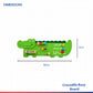 Crocodile Wooden Busy Board Wall Panel for Kids – Sensory Montessori Activity Board (89 x 32 cm)