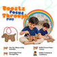 Dog Lacing Toys for Kids – Wooden Threading Board with Red Cord & Easy-Grip Handle for Fine Motor Practice (20.5 x 10 cm)