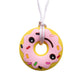 Ableys donut silicone chewable necklace for sensory needs with pink icing sprinkles and breakaway cord