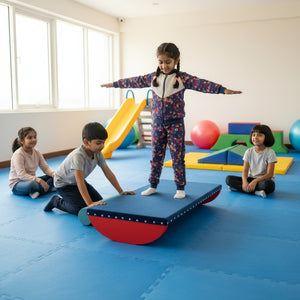 Wooden Balance Board – Curved Wobble Board for Kids | Balance