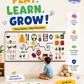 Abley's Sensory Learning Wall Panel - 5-Piece (7x3Ft) Kids Busy Board for Motor Skills & Cognitive Development