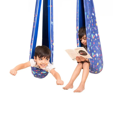 Lycra Sensory Swing for Kids | Double Layer Therapy Swing | Indoor Calming Pod | Includes Hardware