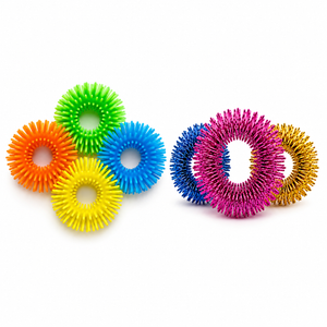 Sensory Fidget Combo – Fuzzy Bracelet & Spiky Ring Set