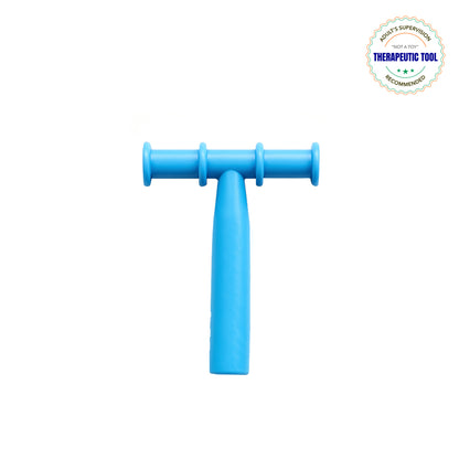 Ableys blue T shaped chew tube for oral motor skills therapeutic oral motor tool for sensory chewing