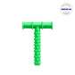 Ableys green T shaped textured chew tube for oral motor skills therapy and sensory biting practice