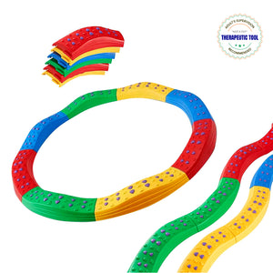 Ableys colorful interlocking plastic balance beams for kids motor skills set with textured non slip surface