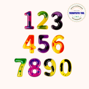 Colorful Ableys 0 to 9 tactile digits set sensory number gel fidgets for hands on counting and therapy