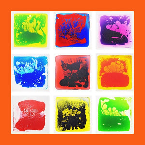 Abley's Liquid Motion Tiles | Interactive Sensory Mat | Square Multicolour