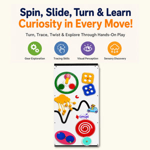 Gear Exploration Busy Board – Interactive Sensory Wall Panel for Fine Motor Skills & Hands-On Learning