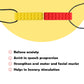 Ableys chewable necklace for sensory needs yellow and red brick textured silicone pendants on black cords