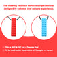 Ableys chewable necklace for sensory needs red and blue silicone textured pendant necklaces on black cords
