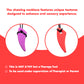 Ableys purple and red silicone saber tooth chew necklace for kids therapy tool with black cord