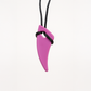 saber tooth chew necklace for kids Ableys purple silicone tooth pendant on black cord for teething