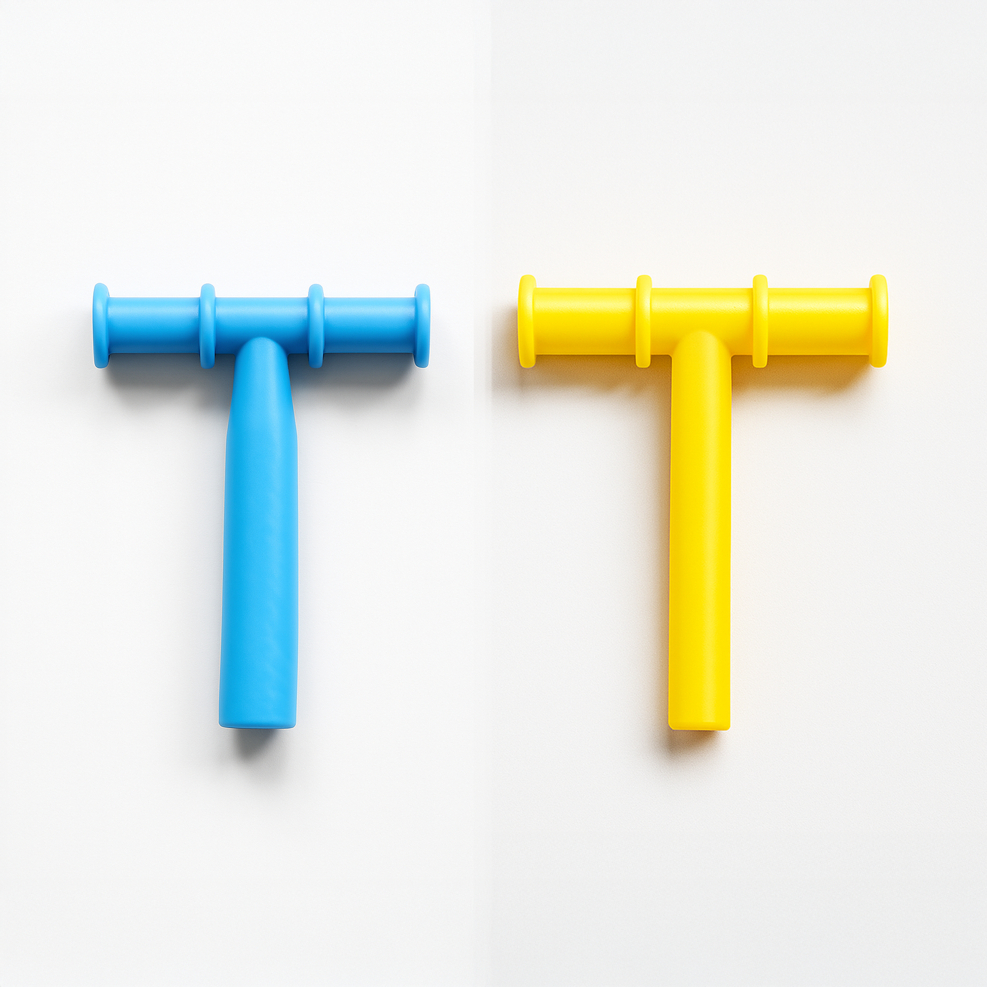 Ableys oral motor chew tool for sensory needs T shaped chew toys blue and yellow for jaw and lip therapy