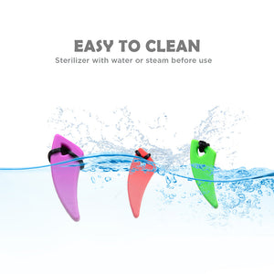 Ableys silicone horn teething pendants floating in water easy to clean chewable sensory necklaces for kids