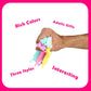 Ableys unicorn stretchy fidget strings pastel pack squeezed in adult hand sensory stress relief toy