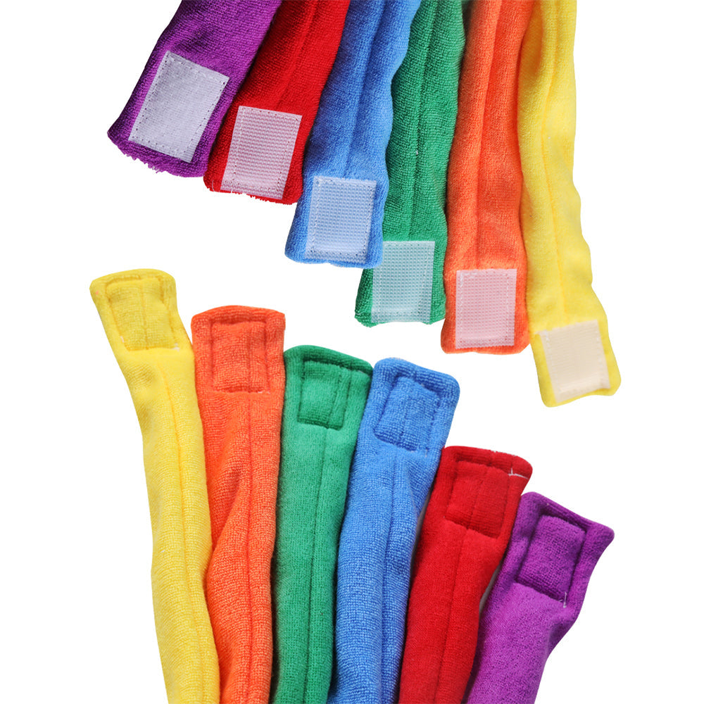 Pack of Ableys colorful chewable chew bands for sensory needs with soft fabric and Velcro closures