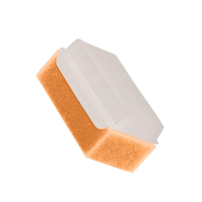 Ableys sensory therapressure brush dual sided orange sponge and white textured plastic pad for tactile therapy