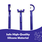 Ableys purple silicone oral motor toolkit for speech therapy showing three tongue and cheek stimulation tools
