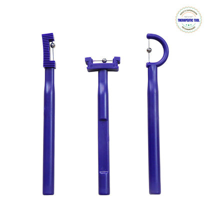 Ableys three piece purple oral motor toolkit for speech therapy with varied lip tongue cheek stimulators