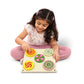 Spinner Board with 5 Colorful Spinning Discs for Fine Motor Skills | Wooden Toys for Kids | Pattern Play & Focus (28 x 28 cm)