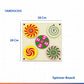 Spinner Board with 5 Colorful Spinning Discs for Fine Motor Skills | Wooden Toys for Kids | Pattern Play & Focus (28 x 28 cm)