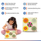 Spinner Board with 5 Colorful Spinning Discs for Fine Motor Skills | Wooden Toys for Kids | Pattern Play & Focus (28 x 28 cm)