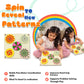 Spinner Board with 5 Colorful Spinning Discs for Fine Motor Skills | Wooden Toys for Kids | Pattern Play & Focus (28 x 28 cm)