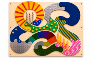 Abley's Sensory Tactile Board - Multi-Texture Wall Activity Panel for Toddlers & Special Needs