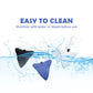 chewable necklace for sensory needs silicone triangle pendants in black blue white water safe easy to clean