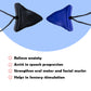Ableys chewable necklace for sensory needs black and blue triangular silicone pendants on cord