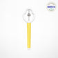 Ableys oral motor tool for speech therapy white loop with metal bead on rod and yellow handle